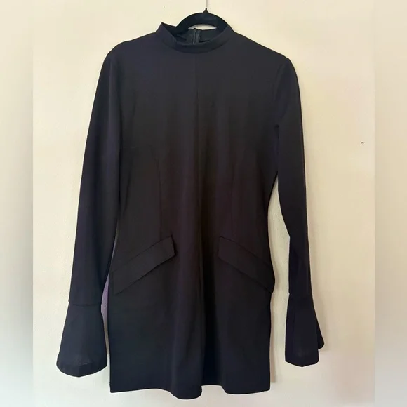 Elegant Black Long Sleeve Women's Dress Size L - Picture 1 of 4
